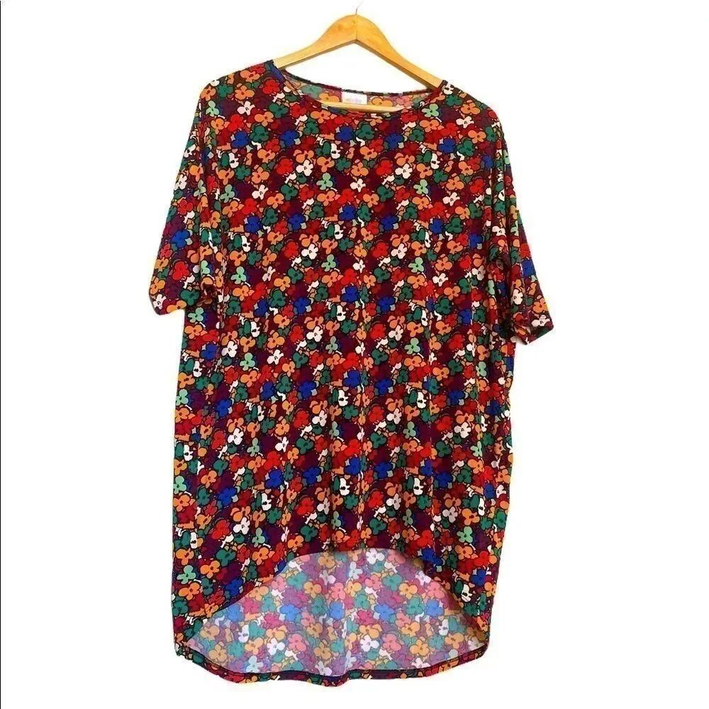 LulaRoe Flashy Floral Bright Irma Top Sz XS